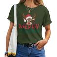 Merry Christmas Reindeer Christmas Family Women T-shirt Frauen