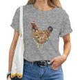 Ugly Christmas Sweater Chicken Christmas T-shirt Frauen