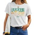 Denali National Park Mountains Nature Retro Sunset Vintage Women T-shirt