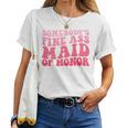 Somebody's Fine Ass Maid Of Honor Groovy Bridesmaid T-shirt Frauen