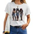 Melanin Black African Cowgirl Western Black History Women T-shirt
