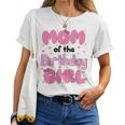 Mom And Dad Of The Birthday Girl Cat Family Party Decor Women T-shirt