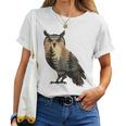 Owl Hunting Hiking Outdoor Camping Forest Owl Women T-shirt