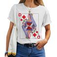 Playing Card Lady Queen Checked Card Costume Fancy Dress Groups T-shirt Frauen