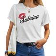 Sabrina Bold Red Lips Personalized Name For And Girls Women T-shirt