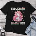 40Th Birthday Woman Party Outfit Unicorn T-shirt Frauen Lustige Geschenke