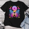 9Th Birthday Girl 9 Years Butterfly Number 9 T-shirt Frauen Lustige Geschenke