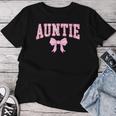 Auntie Coquette Bow Pink Aesthetic Mother's Day Aunt Women T-shirt Funny Gifts
