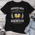 Bademeister Idea Swimming Pool Beer Sayings S T-shirt Frauen Lustige Geschenke