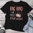 Big Brother Of Miss Onederful 1St Birthday Girl First One-Derful T-shirt Frauen Lustige Geschenke