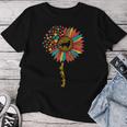 Border Collie Mom Sunflower Dog Paw Colorful Women T-shirt Funny Gifts