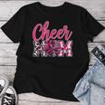 Cheer Mom Hot Pink Black Leopard Letters Cheer Women T-shirt Funny Gifts