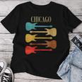 Chicago Concert Rock Music Festival Guitarras Illinois Band Il Cuello Camiseta de mujer Regalos divertidos