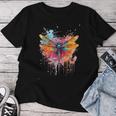 Colourful Dragonfly With Spray Effect T-shirt Frauen Lustige Geschenke