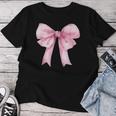 Coquette Pink Bow For Girls Cute Pink Coquette Bow Women T-shirt Funny Gifts