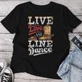 Cowboy Cowgirl Dancing Live Western Line Bailando Regalos Cuello Camiseta de mujer Regalos divertidos