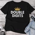 Double Digits Crown 10 Year Old 10Th Birthday Girl Camiseta de mujer Regalos divertidos