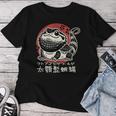 Dragon Barbu En Kanji Japonais Rétro Mignon Pogona Floral T-shirt femme Cadeaux drôles