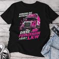 Echte Frauen Fahren Einen Großen Dienstwagen Lkw Fahrerin T-shirt Frauen Lustige Geschenke