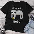 Bitcoin Krypto Sloth Hodl T-shirt Frauen Lustige Geschenke