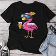 Ski Flamingo With Beer Apres Ski Comic T-shirt Frauen Lustige Geschenke