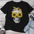 Skull Sunflower Skeleton Bandana Sunflower Skull T-shirt Frauen Lustige Geschenke