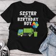 Garbage Truck Sister Birthday Boy Balloons Birthday Party Camiseta de mujer Regalos divertidos