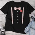 Heart Bow Tie & Bracesalentine's Day Costume Women's T-shirt Frauen Lustige Geschenke