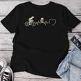 Heartbeat Bicycle Beer Humour Idea Cyclist T-shirt Frauen Lustige Geschenke