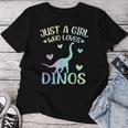 Just A Girl Who Loves Dinos La Chica De Los Dinosaurios Camiseta de mujer Regalos divertidos