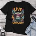 Live Meowsic Dj Sphinx Cat Disque Jockey Fun Edm Hiphop Musique T-shirt femme Cadeaux drôles