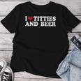 With I Love Tittis And Beer Motif T-shirt Frauen Lustige Geschenke