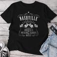 Nashville Tennessee Guitarra Musical Country America Cuello Camiseta de mujer Regalos divertidos