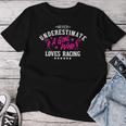 Ne Sous-Estimez Jamais Une Fille Qui Aime La Course Dirt Track Racer T-shirt femme Cadeaux drôles