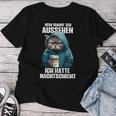 Night Layer Cat Coffee Layered Work T-shirt Frauen Lustige Geschenke