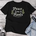 Peace Love & Plants Mom Garden Mother's Day Gardening Moms Women T-shirt Unique Gifts