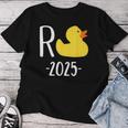 Pension 2025 With Duck For Pensioners And Retirees T-shirt Frauen Lustige Geschenke