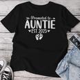 Promoted To Auntie Est 2025 Soon To Be New Aunt Baby Reveal Women T-shirt Funny Gifts