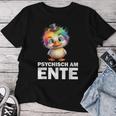 Psychisch Am Ente Crazy Duckintage Party Motif T-shirt Frauen Lustige Geschenke