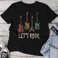 Lets Rock N Roll Guitar Retro Women's T-shirt Frauen Lustige Geschenke