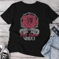 Rock Queenibes Guitarraintage Rose Rock Music Camiseta de mujer Regalos divertidos