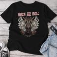 Rock And Roll Guitarraintage Rock Música Camiseta de mujer Regalos divertidos