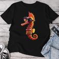 Seahorse With Sunglasses Aquarist Ocean Cute Seahorse T-shirt Frauen Lustige Geschenke