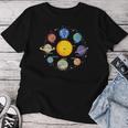 Sistema Solar Planetas Galaxia Niños Niñas Espacio Cuello Camiseta de mujer Regalos divertidos