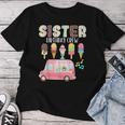 Sister Birthday Crew Ice Cream Truck Bday Ice Cream Party Camiseta de mujer Regalos divertidos