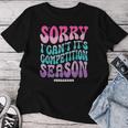 Sorry I Can't It's Competition Season Retro Cheer Mom Life Women T-shirt Funny Gifts