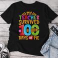 My Teacher Survived 100 Days Of Me Dab 100Th Days Of School Women T-shirt Unique Gifts
