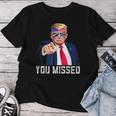 Trump You Missed Twice Bandana De La Bandera Estadounidense Trump 2024 Camiseta de mujer Regalos divertidos