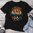 Vintage 1980 45 Años Cumpleaños Regalo Original 1980 Camiseta de mujer Regalos divertidos
