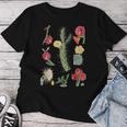 Vintage Botanicalintage Cactusintage Flower Botany Camiseta de mujer Regalos divertidos
